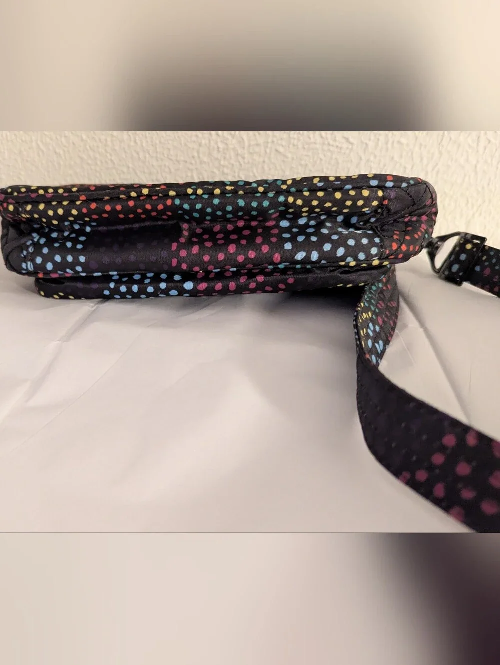 Lug Carousel Black Colorful Dots  Convertible Crossbody Belt Hip Bag Purse